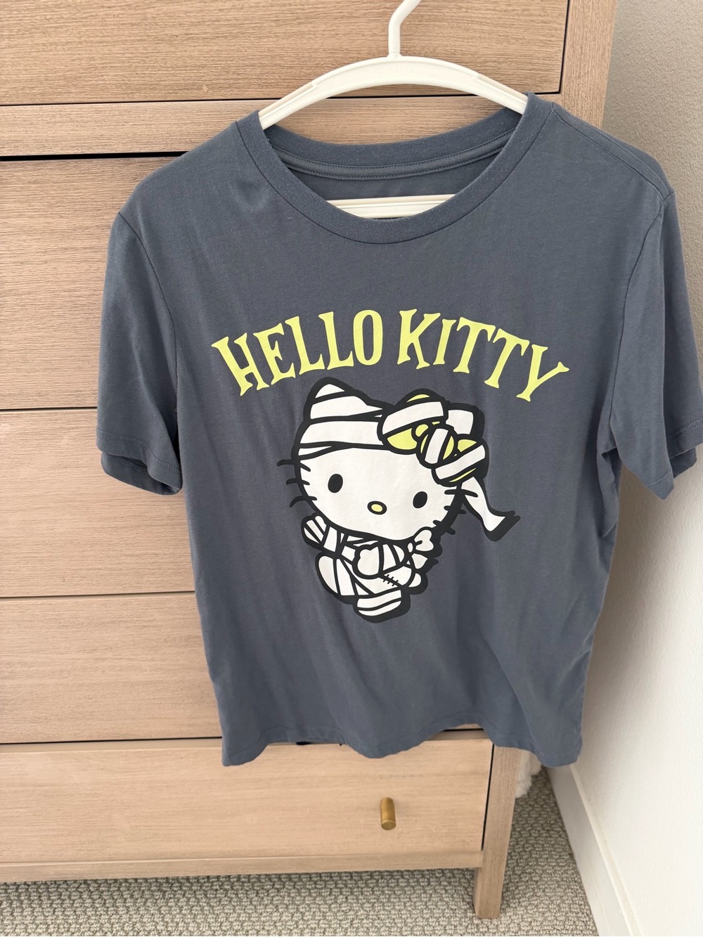 Sanrio Hello Kitty Dark Gray Tee featuring hello kitty mummy